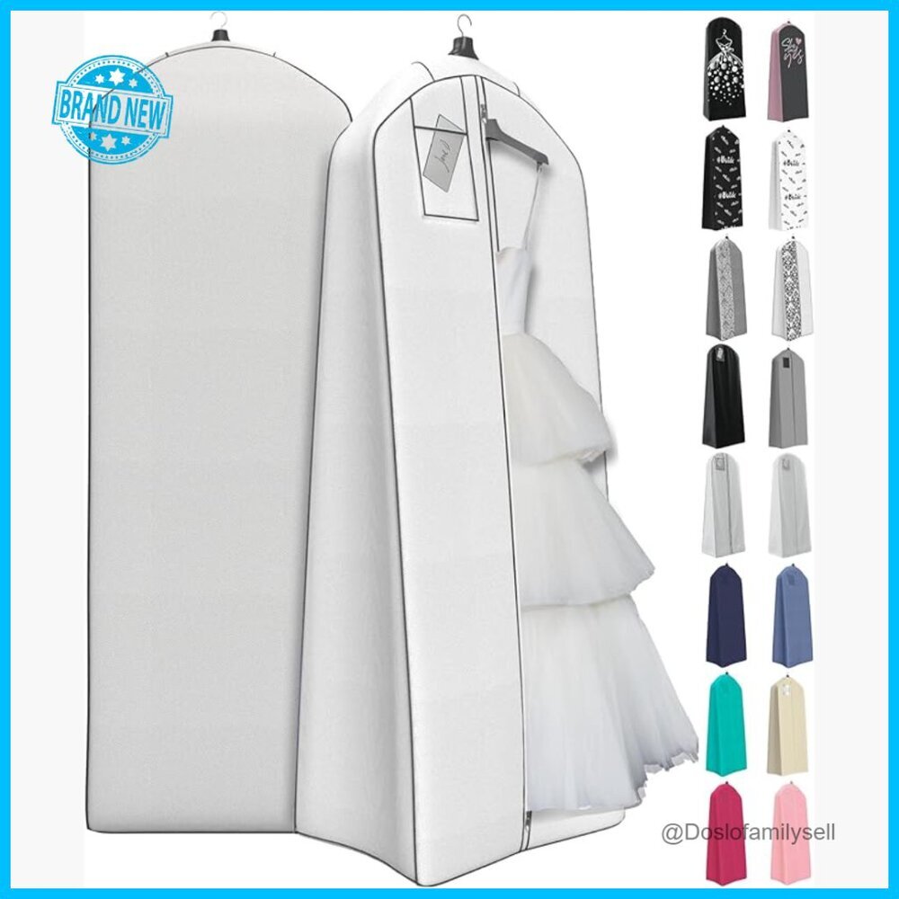 Extra Long Garment Bag for Wedding Gowns Travel Storage Preservation Spacious